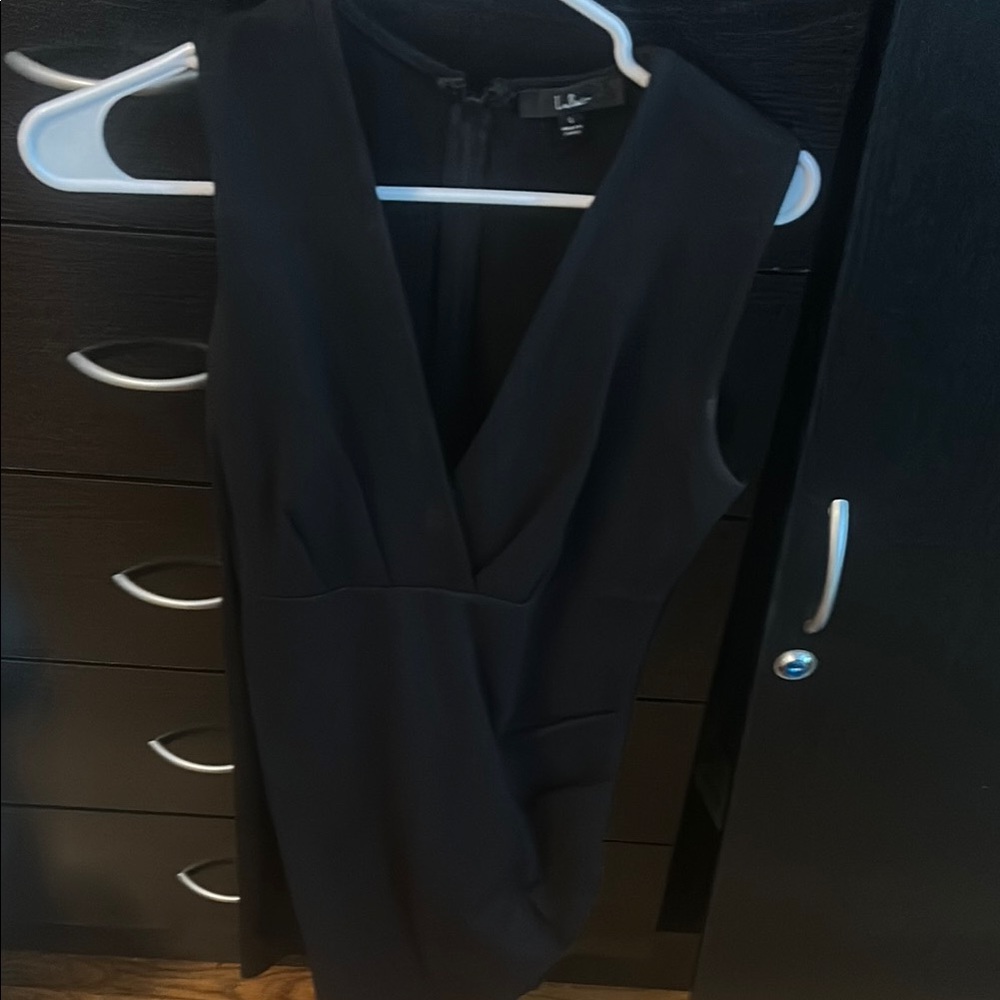 Lulu's Black V-Neck Sheath Mini Dress